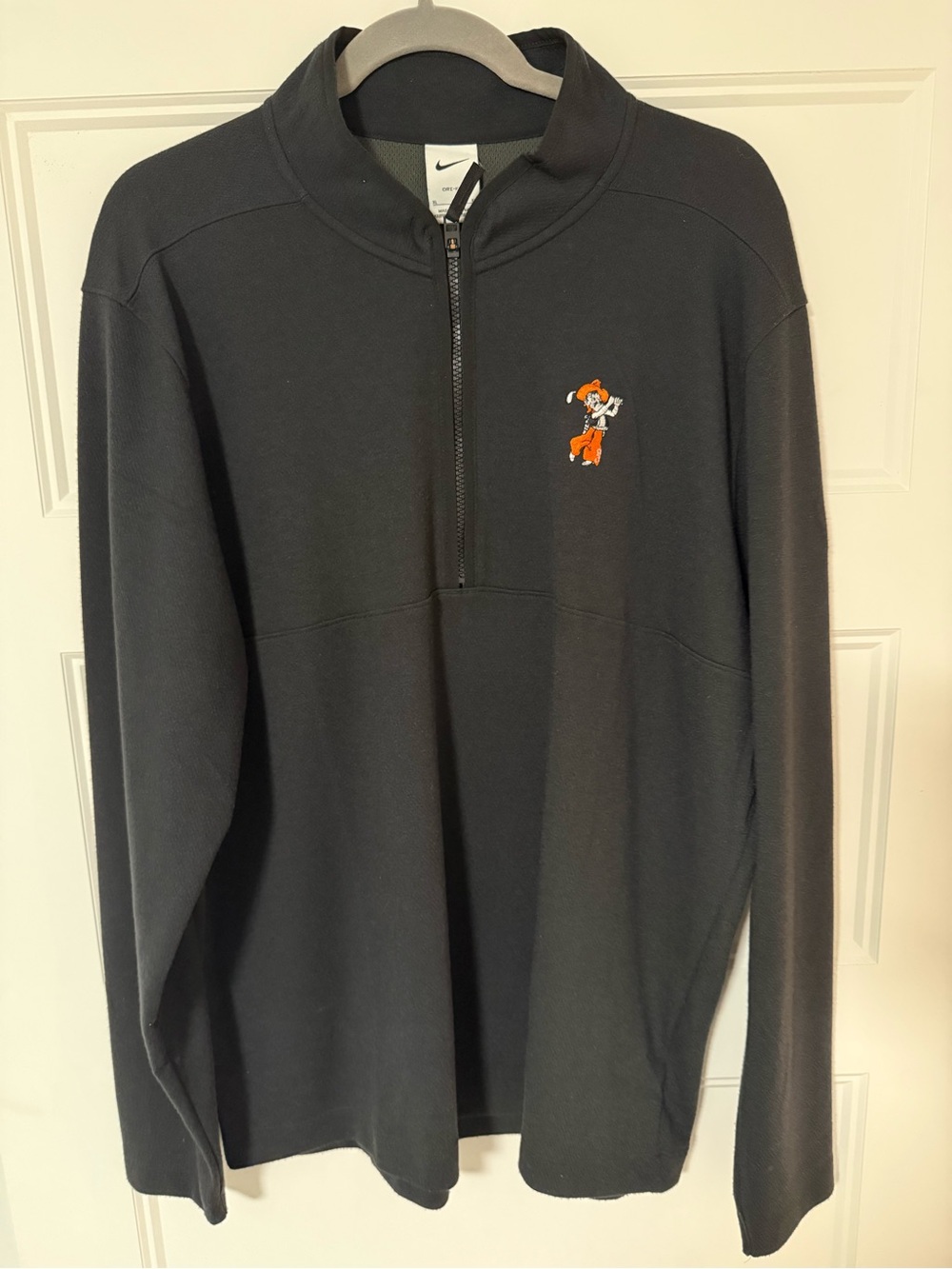 Nike Men's Black Quarter-Zip Oklahoma State Swinging Pete